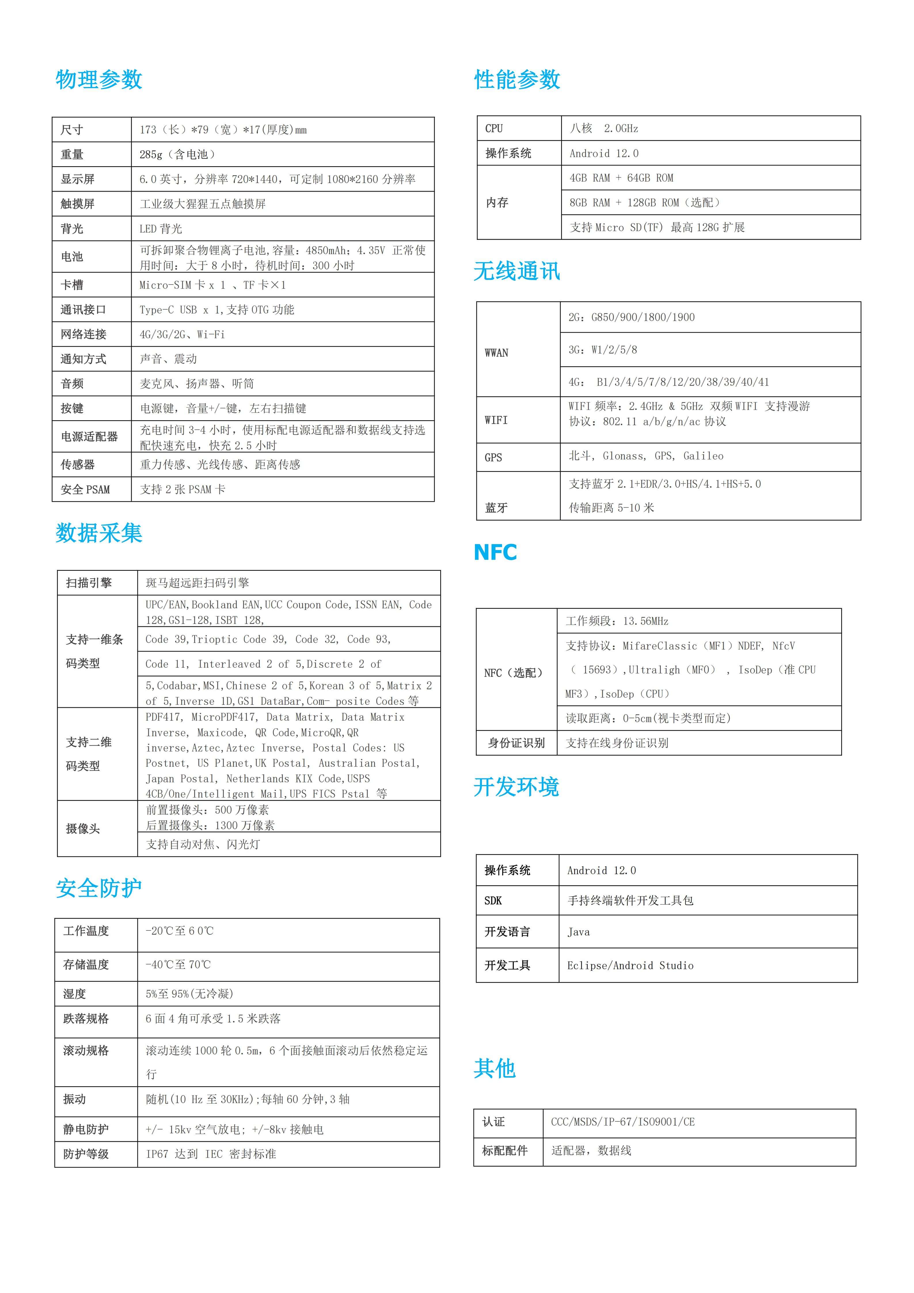 安卓12超远距扫码PDA手持机/工业级NFC识别手持智能终端(图2) 安卓12超远距扫码PDA手持机/工业级NFC识别手持智能终端(图2)
