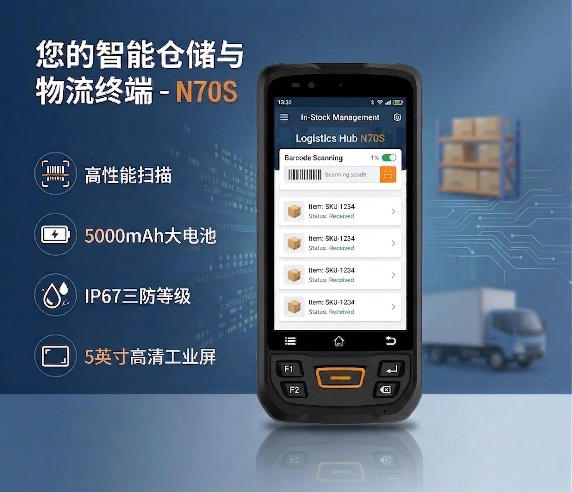 智能仓储物流PDA手持终端实拍图 智能仓储物流PDA手持终端实拍图