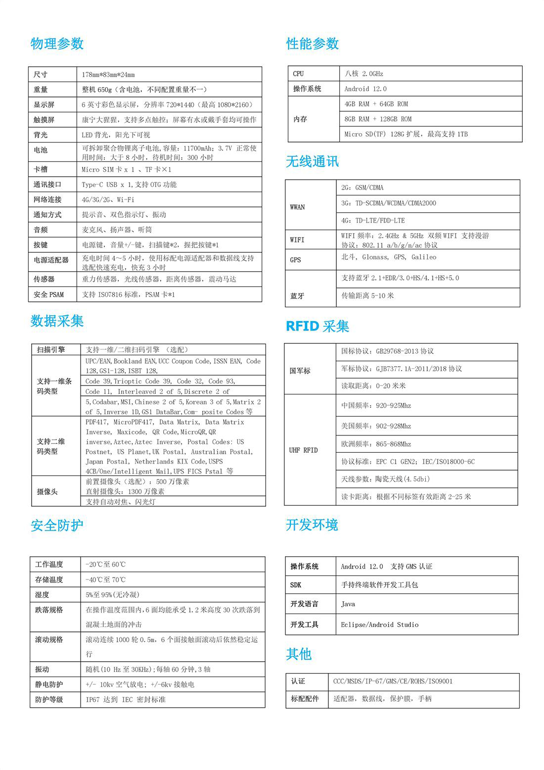 6寸超高频RFID手持终端PDA_UHFRFID手持读写器(图2)