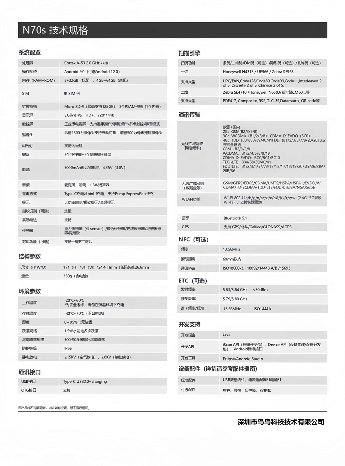N70s安卓三防加固PDA手持终端|(RFID/NFC)+北斗双频定位(图2)