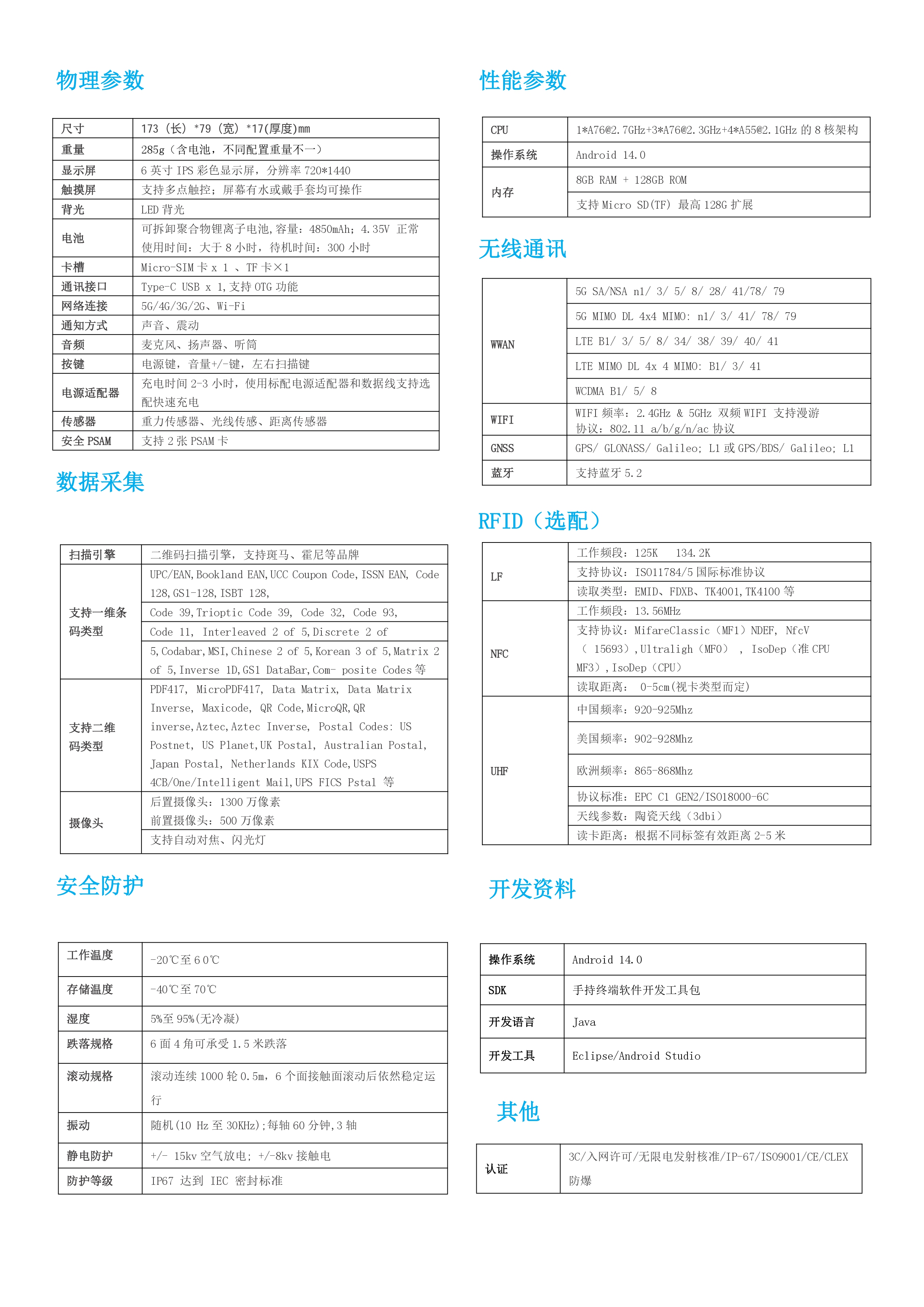 N72S 5G扫码pda手持终端：八核性能+工业级三防设计(图2)